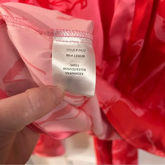 Hutch Robbie Shirt floral two tone tie front button down blouse cuffs - Picture 7 of 8